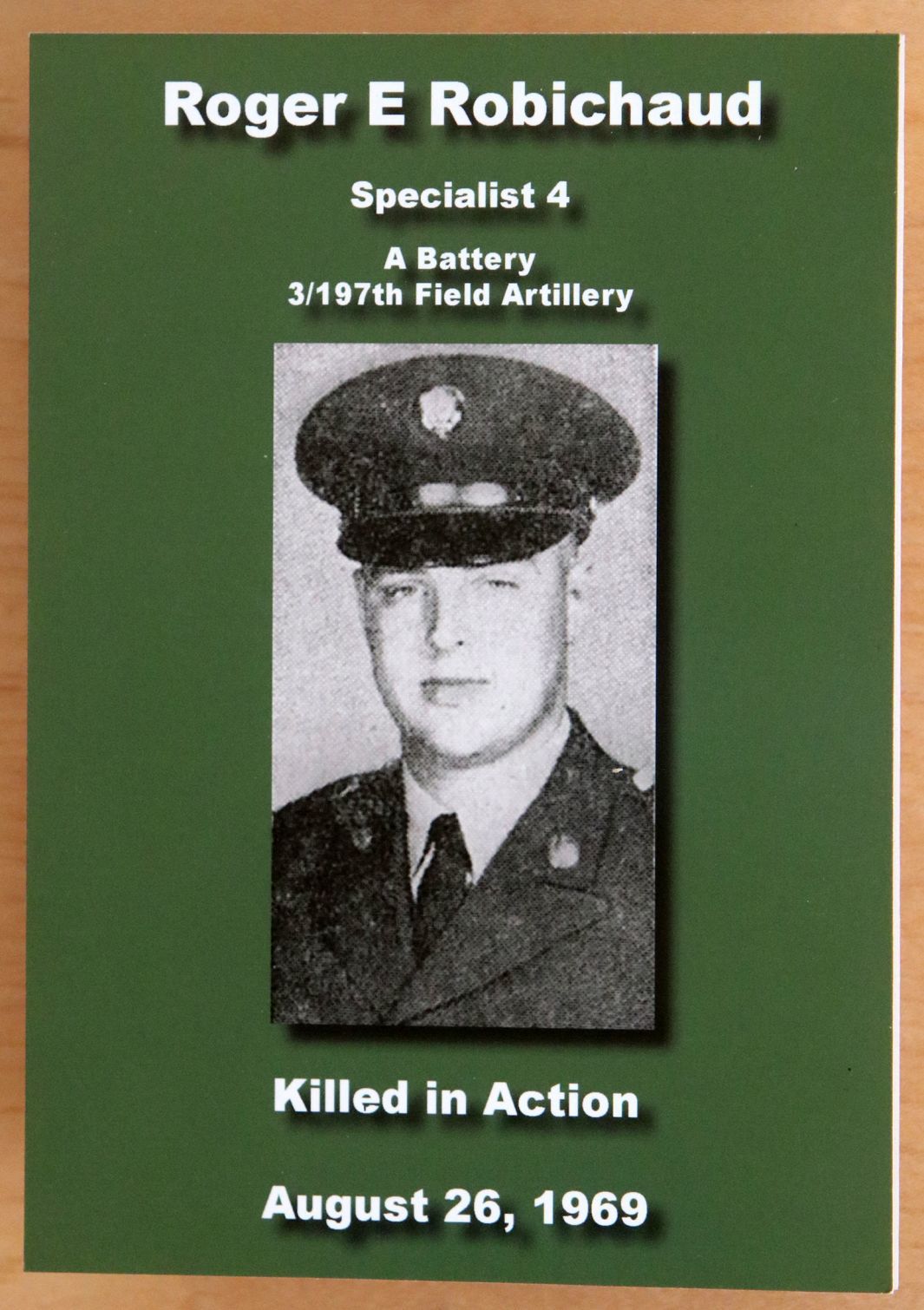 Spc. 4 Roger Robichaud